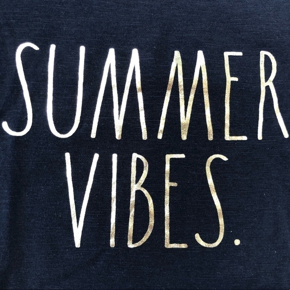 Rae dunn summer vibe tee navy small. - Picture 2 of 7